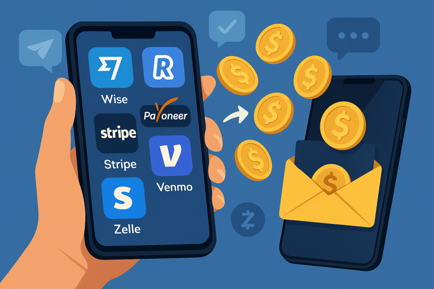 Mobile payment apps for freelancers in 2025 to accept and send instant payments via Wise, Revolut, Payoneer, Stripe, Venmo, and Zelle