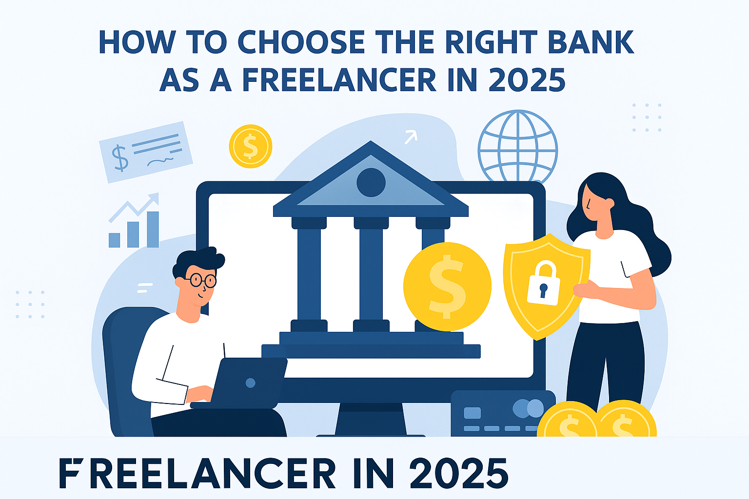 Freelancer comparing different online payment methods in 2025