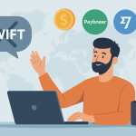 Freelancer choosing Payoneer, Wise, and stablecoins over SWIFT for global payments