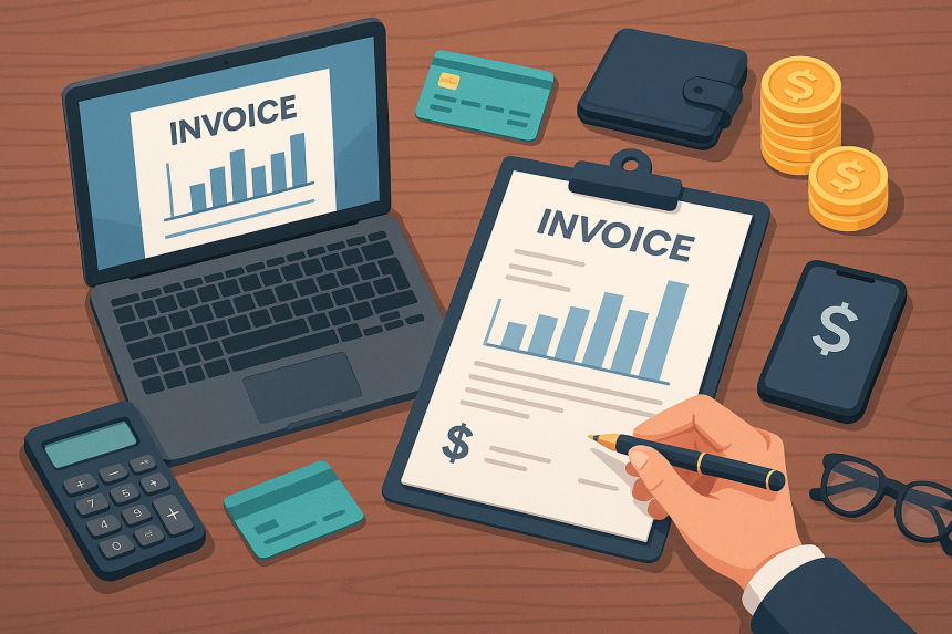 Freelancer using modern digital financial management tools in 2025