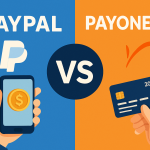 Digital illustration comparing PayPal and Payoneer for freelancers in 2025