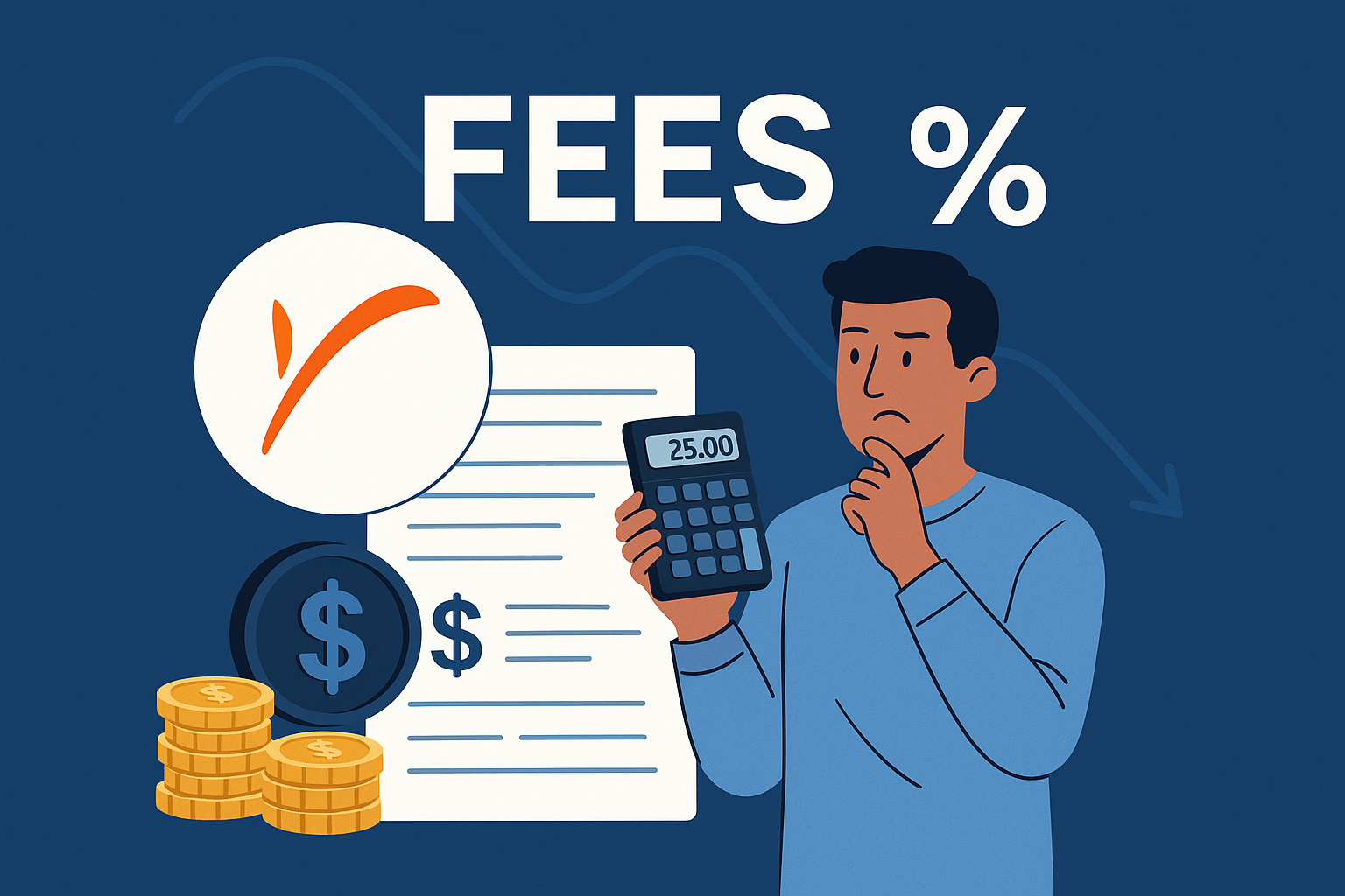 freelancer analyzing Payoneer fees and exchange rates in 2025